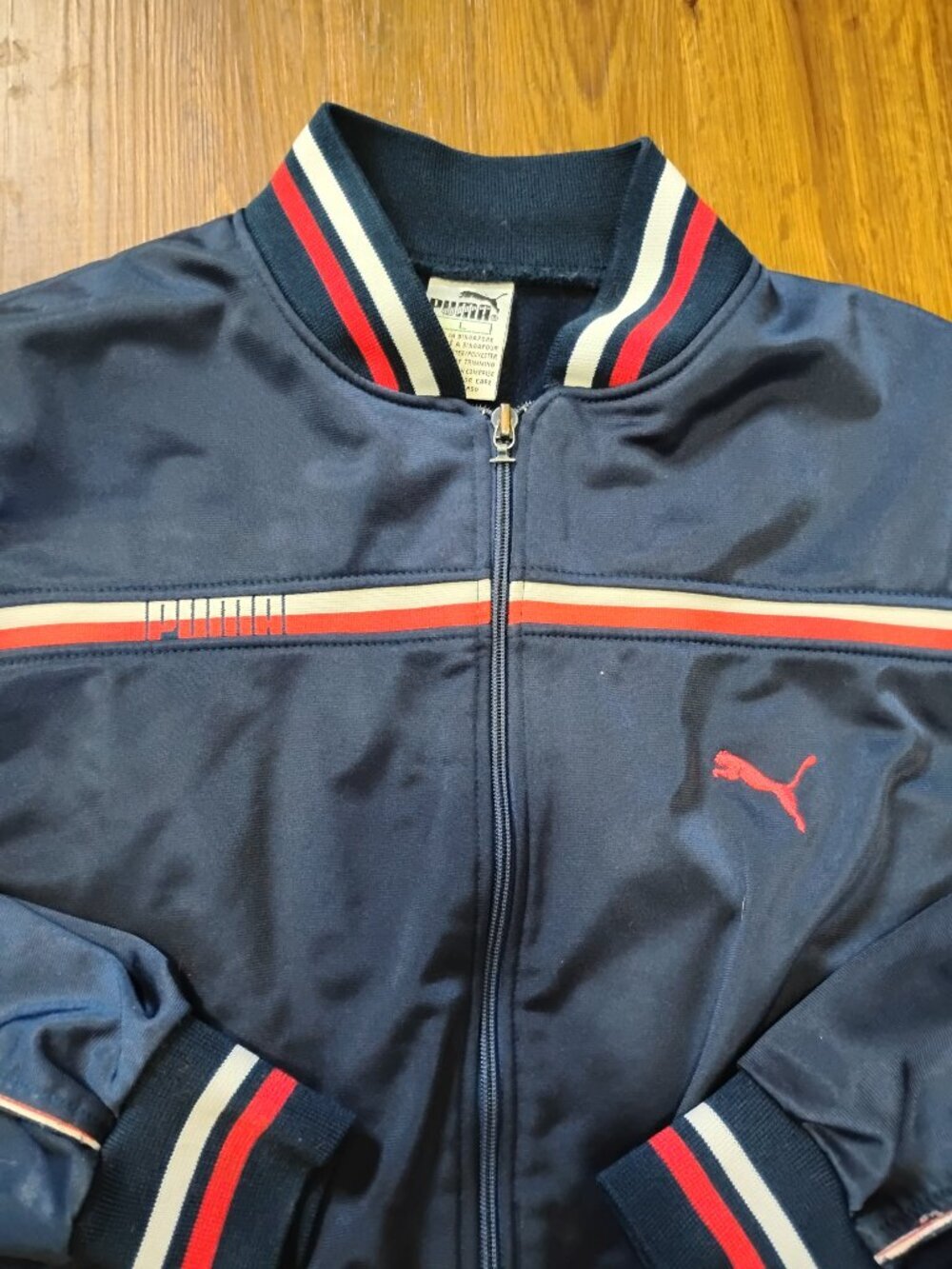 Vintage 80s Puma Striped Track Jacket